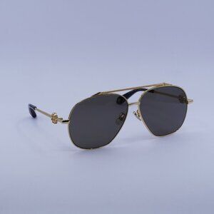 Roberto Cavalli SRC008V 400P Sunglasses Gold Aviator Frame, Polarized Lenses
